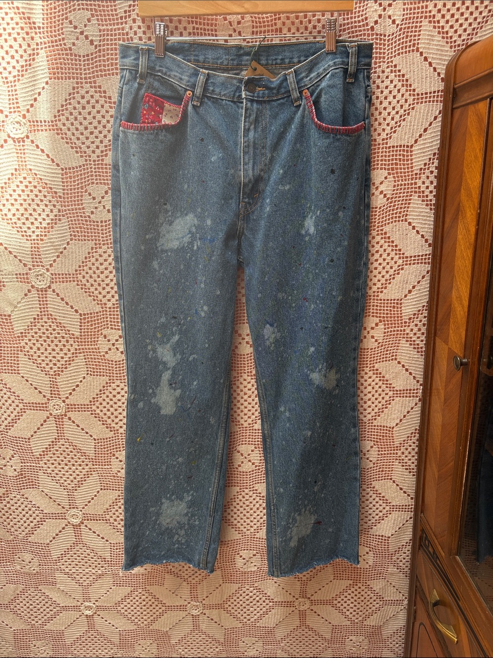 Good Ghost Upcycled Levi’s Jeans
Sz 34
